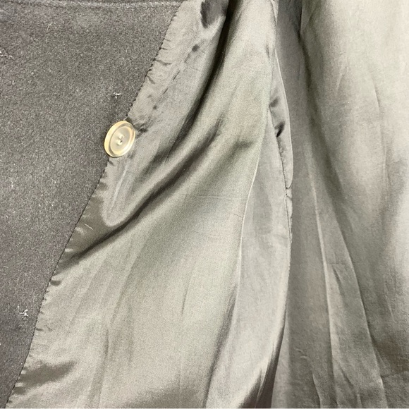 80s Wool Leather Trimmed Coat - Picture 7 of 10